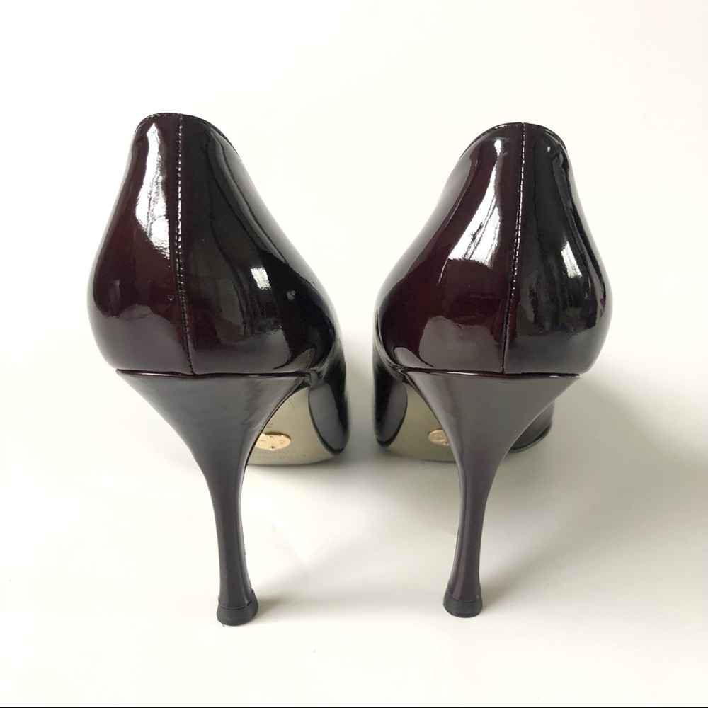 Dolce & Gabbana Burgundy Patent Pointed Toe Stiletto Heel Pumps Size 39/9 - Picture 5 of 11